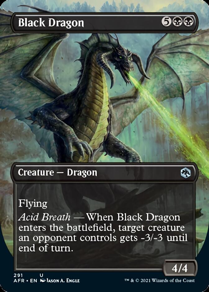Black Dragon (Borderless Alternate Art) [Dungeons & Dragons: Adventures in the Forgotten Realms] | Galactic Gamez