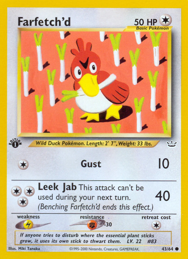 Farfetch'd (43/64) [Neo Revelation 1st Edition] | Galactic Gamez