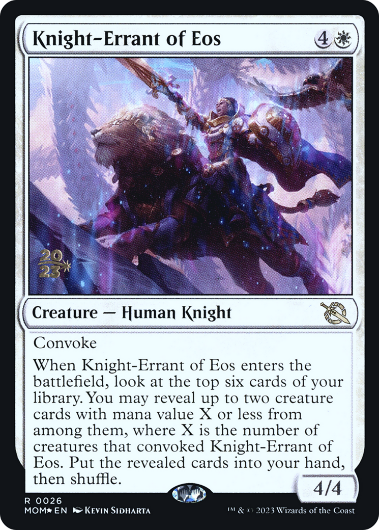 Knight-Errant of Eos [March of the Machine Prerelease Promos] | Galactic Gamez