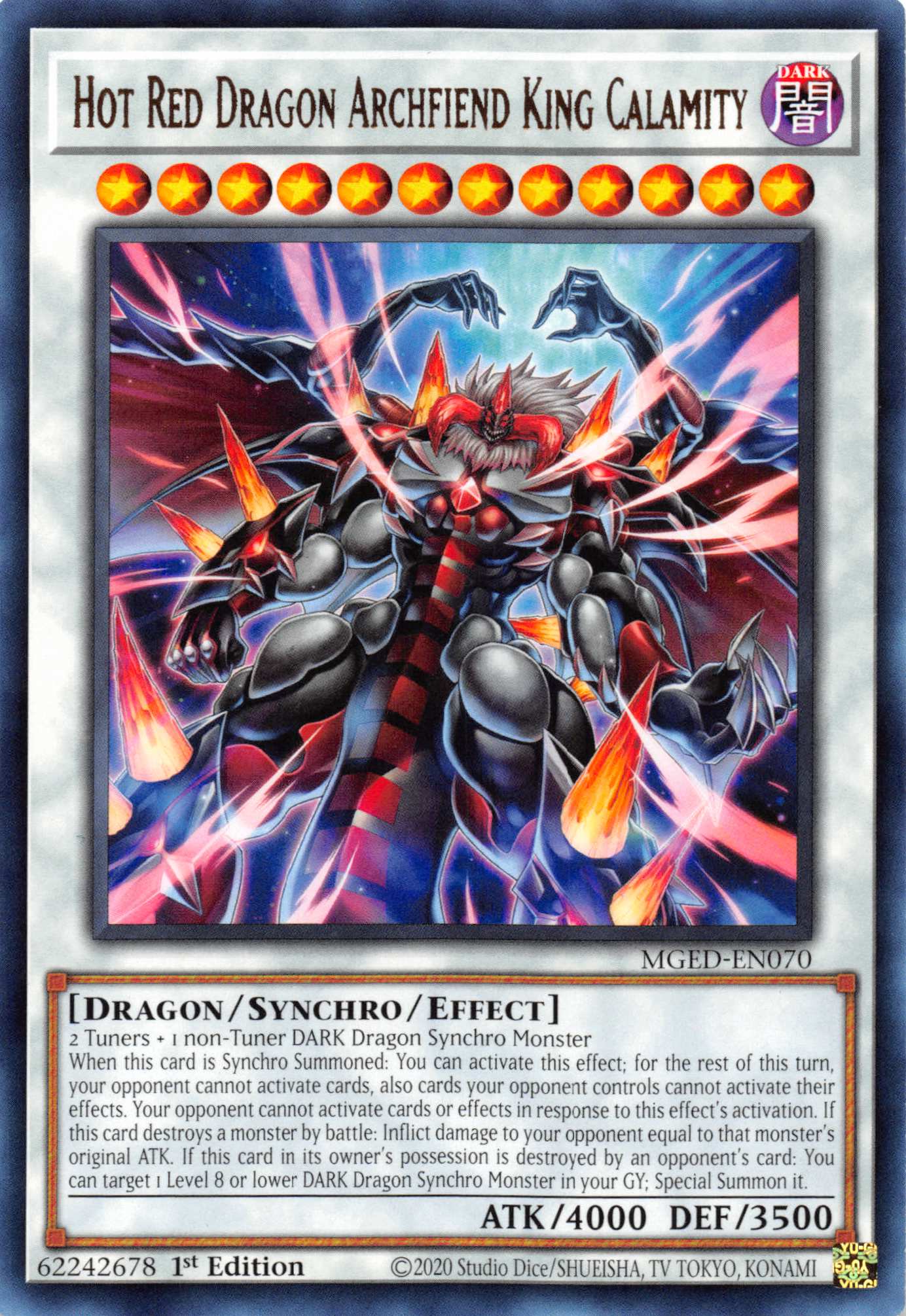 Hot Red Dragon Archfiend King Calamity [MGED-EN070] Rare | Galactic Gamez