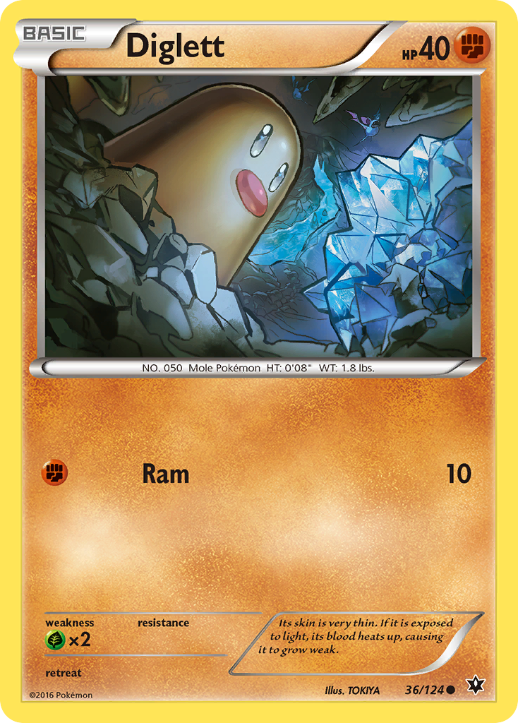 Diglett (36/124) [XY: Fates Collide] | Galactic Gamez