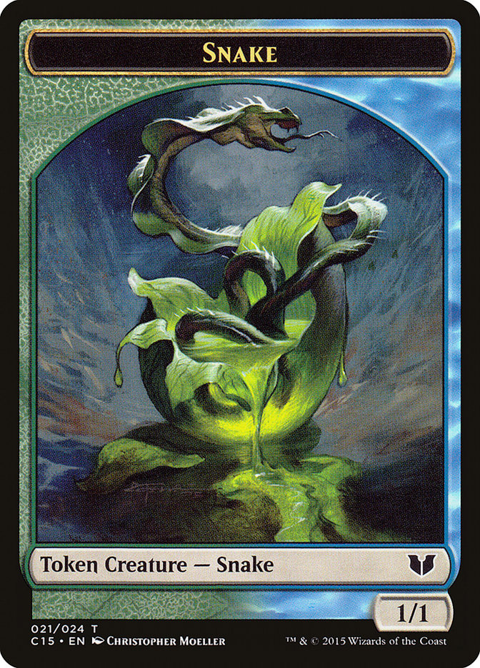 Snake Token (021/024) [Commander 2015 Tokens] | Galactic Gamez