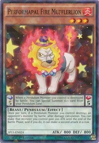 Performapal Fire Mufflerlion [SP15-EN024] Shatterfoil Rare | Galactic Gamez