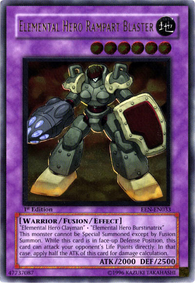Elemental Hero Rampart Blaster [EEN-EN033] Ultimate Rare | Galactic Gamez