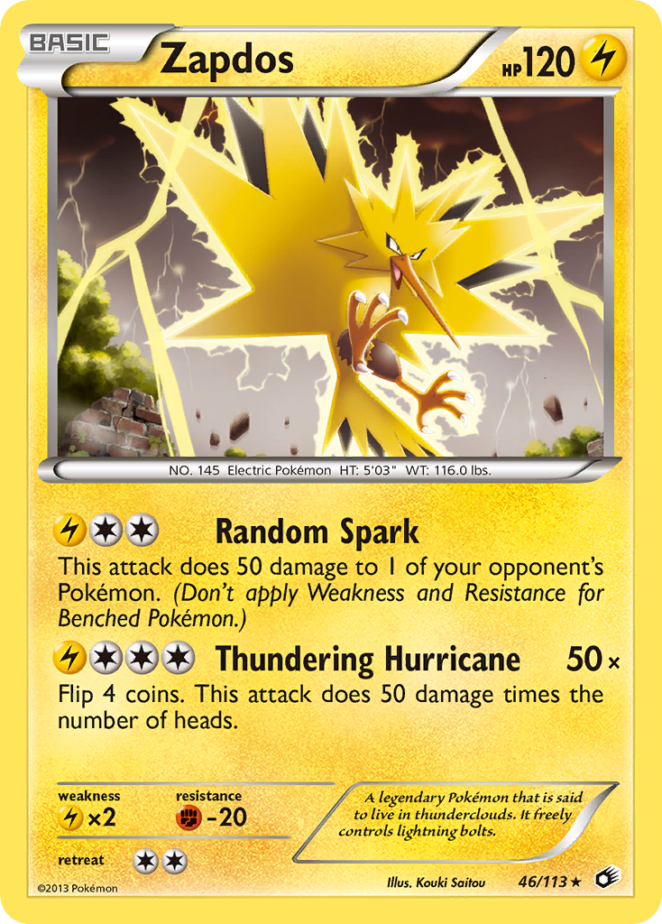 Zapdos (46/113) [Black & White: Legendary Treasures] | Galactic Gamez