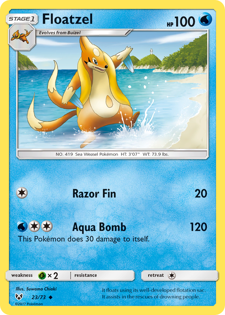 Floatzel (23/73) [Sun & Moon: Shining Legends] | Galactic Gamez