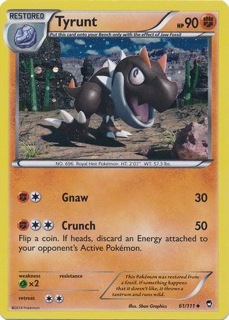 Tyrunt (61/111) (Cosmos Holo) [XY: Furious Fists] | Galactic Gamez