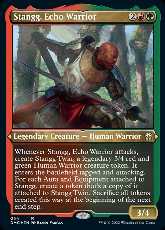 Stangg, Echo Warrior (Foil Etched) [Dominaria United Commander] | Galactic Gamez