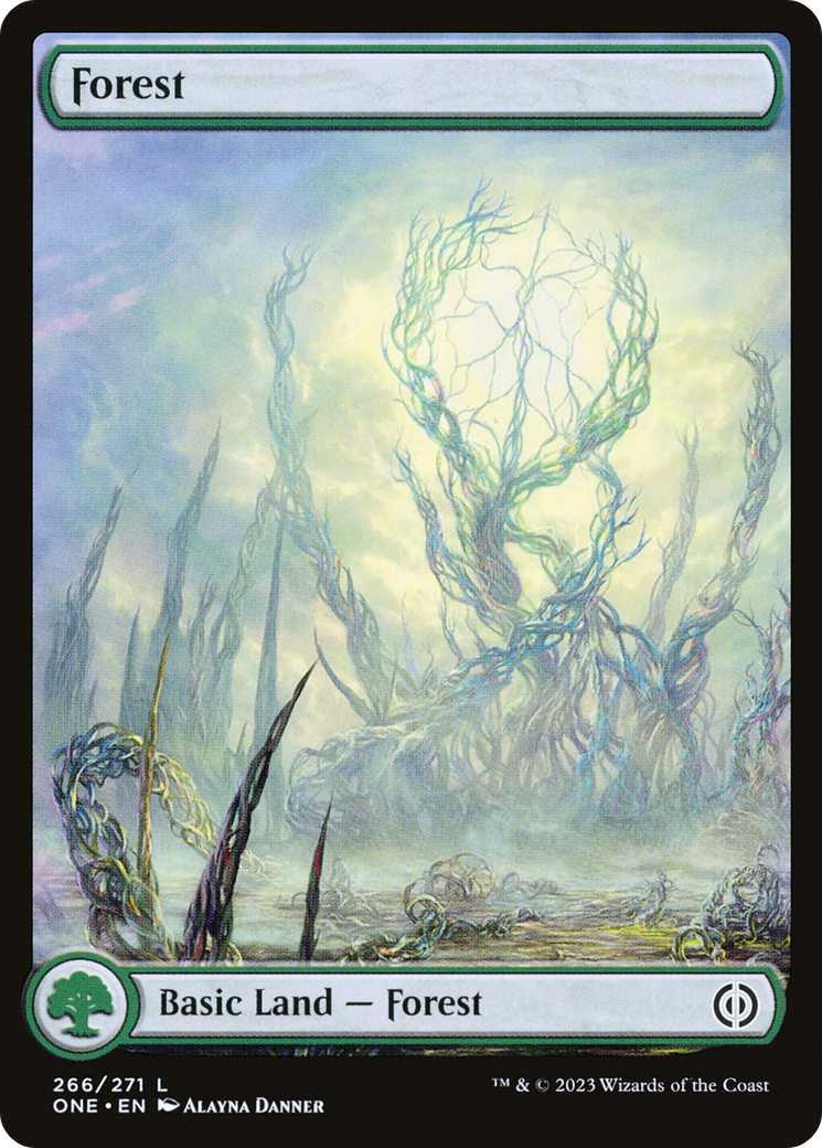 Forest (266) (Full-Art) [Phyrexia: All Will Be One] | Galactic Gamez