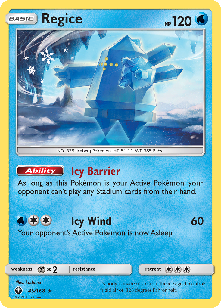 Regice (45/168) [Sun & Moon: Celestial Storm] | Galactic Gamez