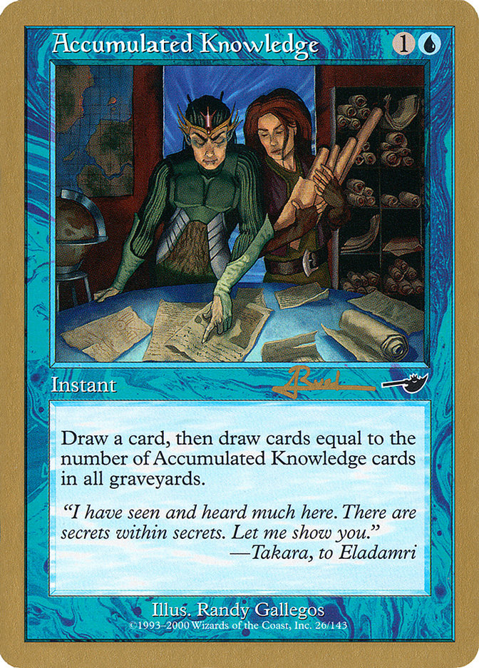 Accumulated Knowledge (Antoine Ruel) [World Championship Decks 2001] | Galactic Gamez