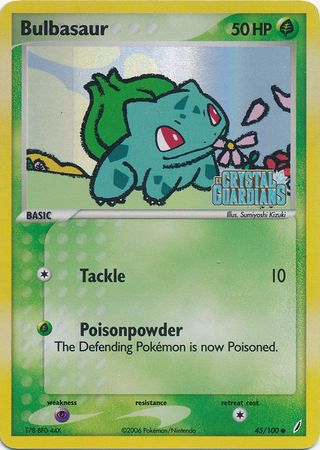 Bulbasaur (45/100) (Stamped) [EX: Crystal Guardians] | Galactic Gamez