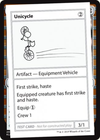 Unicycle (2021 Edition) [Mystery Booster Playtest Cards] | Galactic Gamez