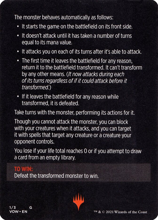 Monster of The Week (Magic Minigame) [Innistrad: Crimson Vow Minigame] | Galactic Gamez