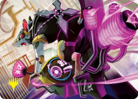 Nashi, Moon Sage's Scion Art Card (Gold-Stamped Signature) [Kamigawa: Neon Dynasty Art Series] | Galactic Gamez