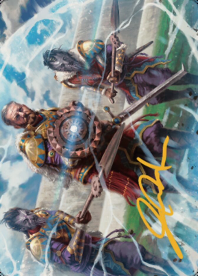 Argivian Phalanx Art Card (Gold-Stamped Signature) [Dominaria United Art Series] | Galactic Gamez