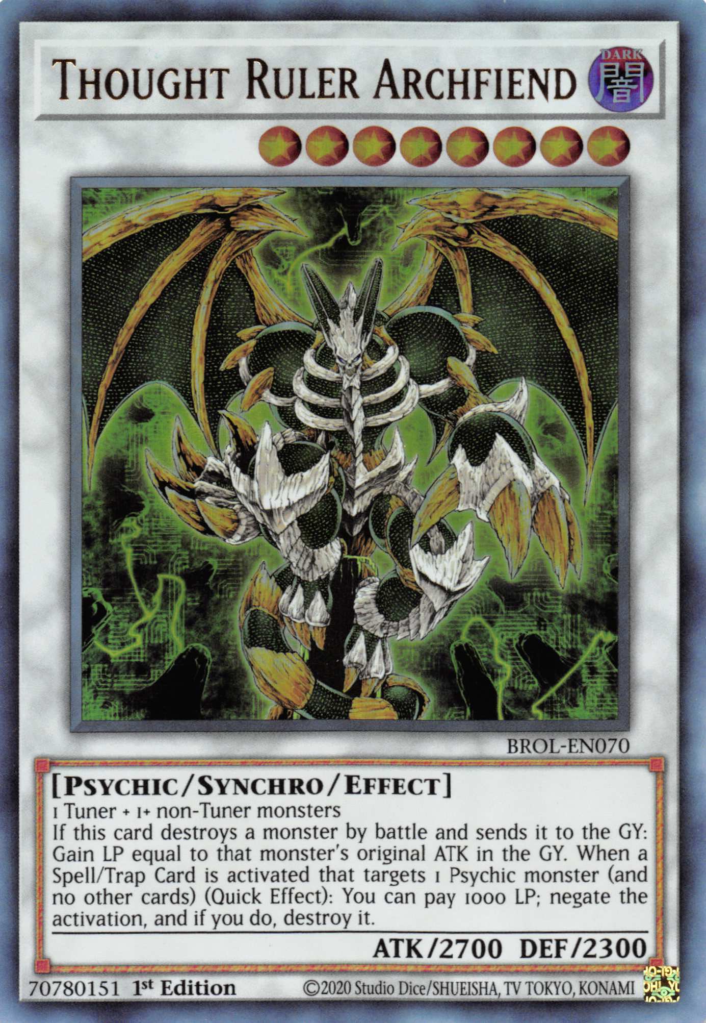 Thought Ruler Archfiend [BROL-EN070] Ultra Rare | Galactic Gamez