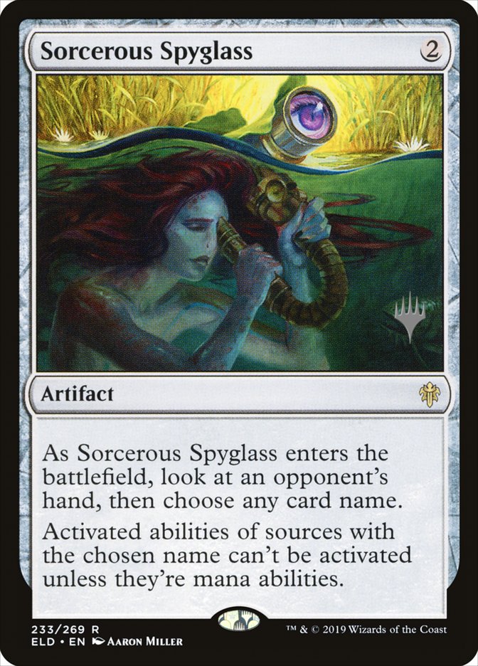 Sorcerous Spyglass (Promo Pack) [Throne of Eldraine Promos] | Galactic Gamez