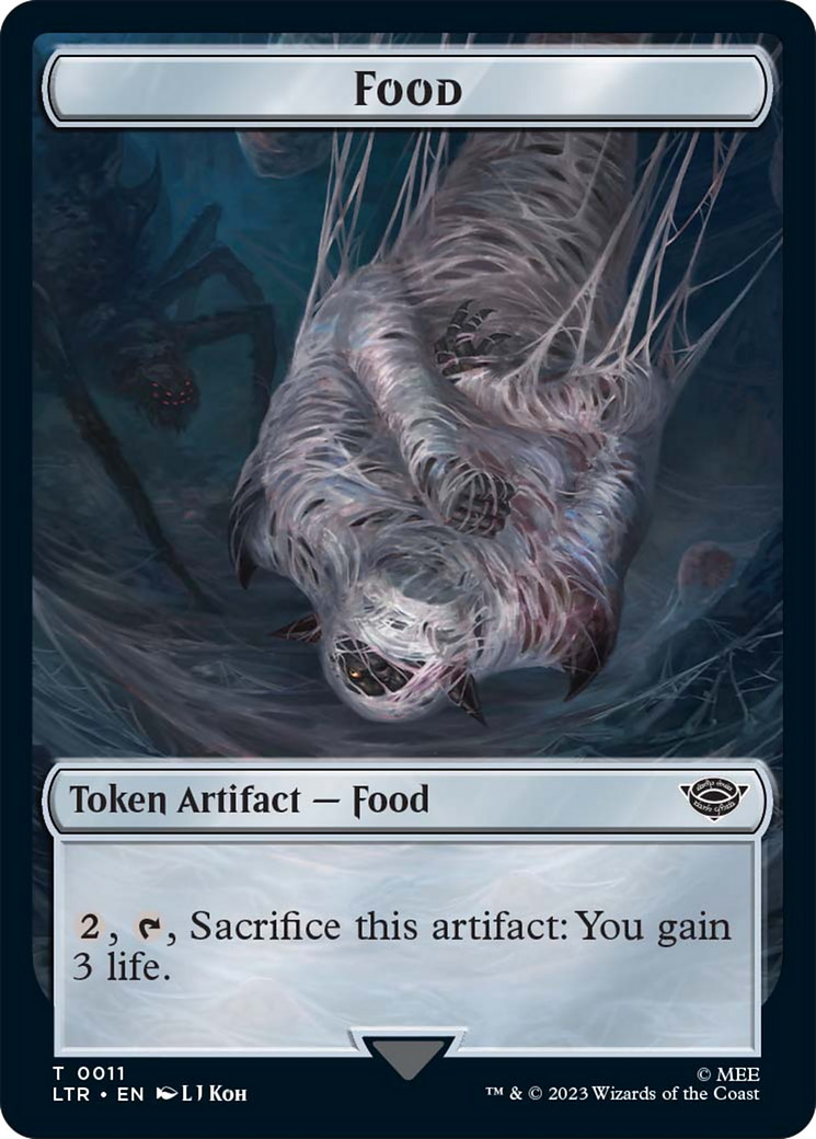Food // Wraith Double-Sided Token [The Lord of the Rings: Tales of Middle-Earth Commander Tokens] | Galactic Gamez