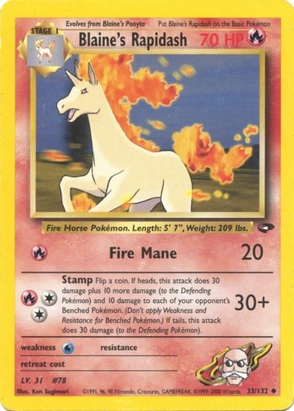 Blaine's Rapidash (33/132) [Gym Challenge Unlimited] | Galactic Gamez