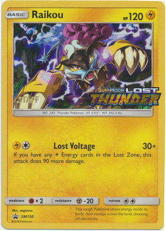 Raikou (SM150) (Staff Prerelease Promo) [Sun & Moon: Black Star Promos] | Galactic Gamez