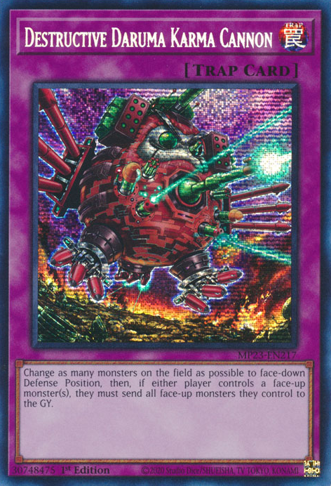 Destructive Daruma Karma Cannon [MP23-EN217] Prismatic Secret Rare | Galactic Gamez