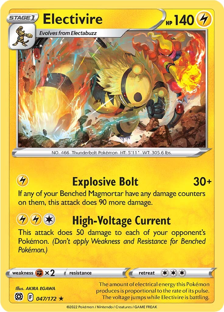 Electivire (047/172) [Sword & Shield: Brilliant Stars] | Galactic Gamez