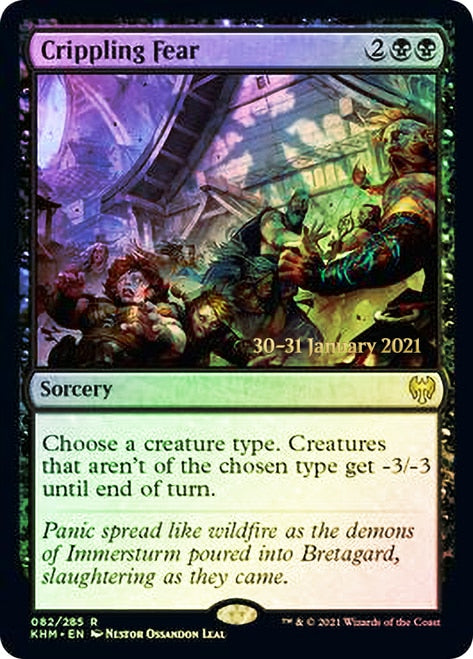 Crippling Fear  [Kaldheim Prerelease Promos] | Galactic Gamez