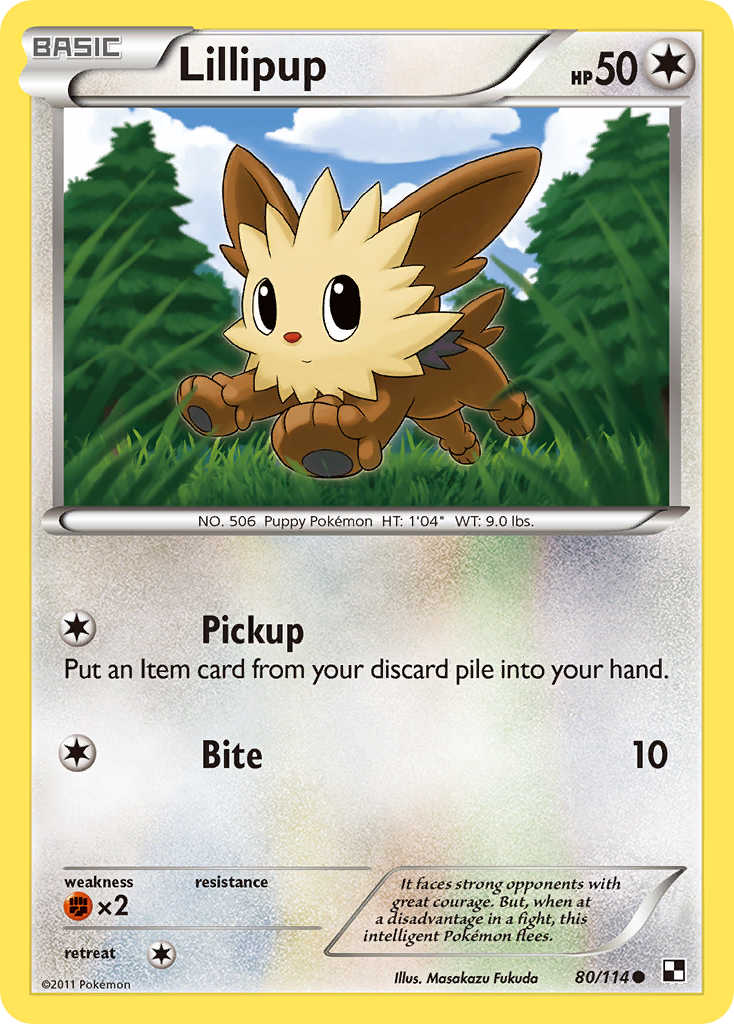 Lillipup (80/114) [Black & White: Base Set] | Galactic Gamez