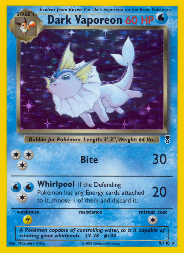 Dark Vaporeon (9/110) [Legendary Collection] | Galactic Gamez