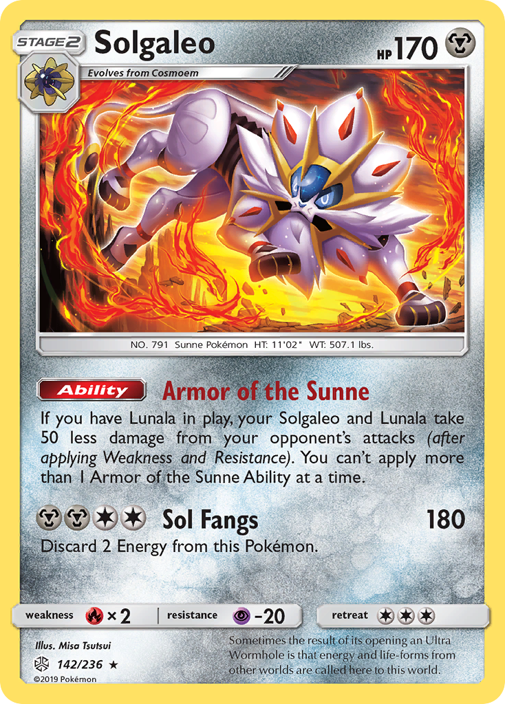 Solgaleo (142/236) [Sun & Moon: Cosmic Eclipse] | Galactic Gamez