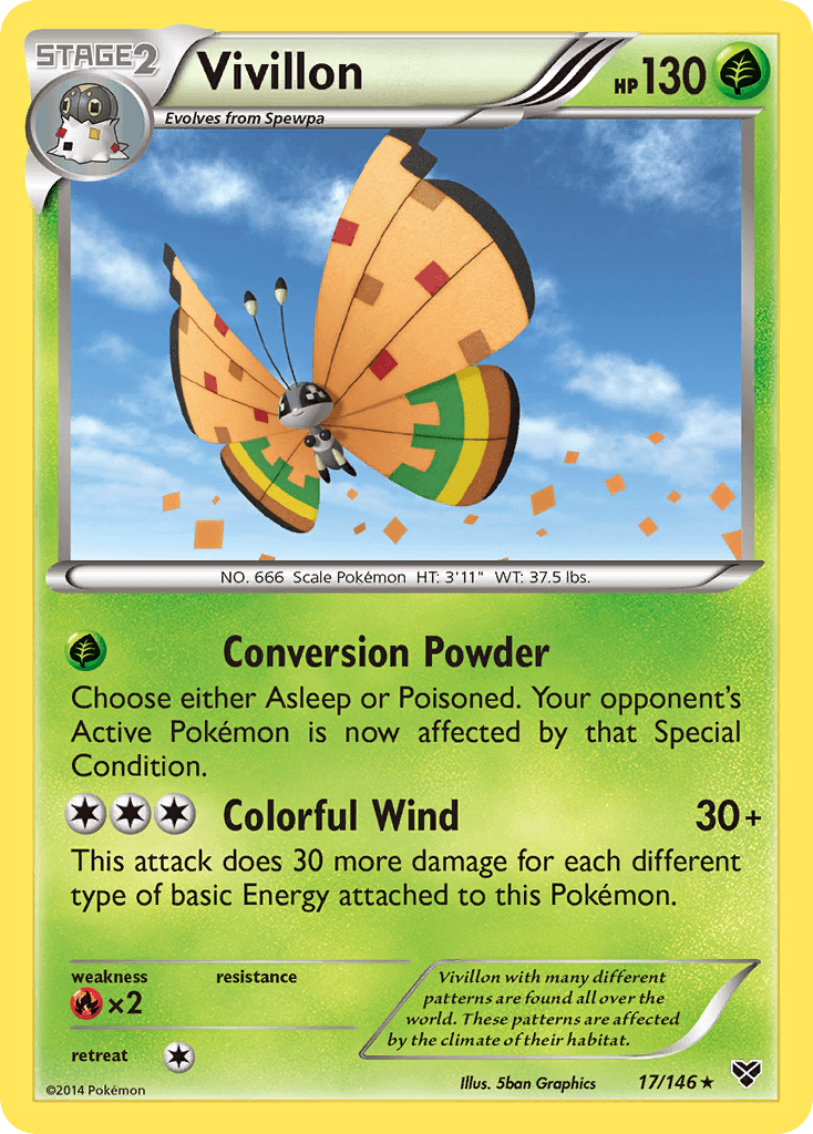 Vivillon (17/146) (High Plains Form/Orange Wings) [XY: Base Set] | Galactic Gamez