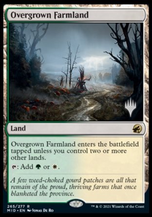 Overgrown Farmland (Promo Pack) [Innistrad: Midnight Hunt Promos] | Galactic Gamez