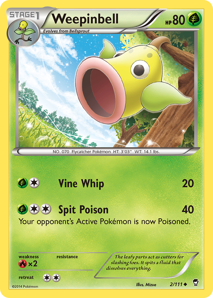 Weepinbell (2/111) [XY: Furious Fists] | Galactic Gamez