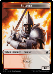 Spirit (0018) // Soldier Double-Sided Token [Ravnica Remastered Tokens] | Galactic Gamez