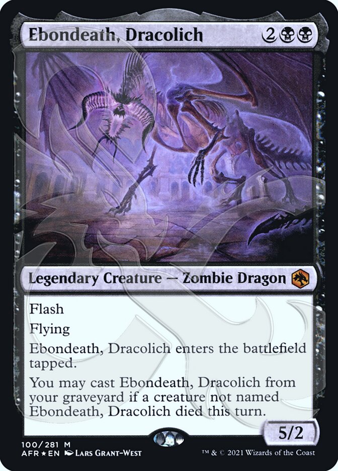 Ebondeath, Dracolich (Ampersand Promo) [Dungeons & Dragons: Adventures in the Forgotten Realms Promos] | Galactic Gamez