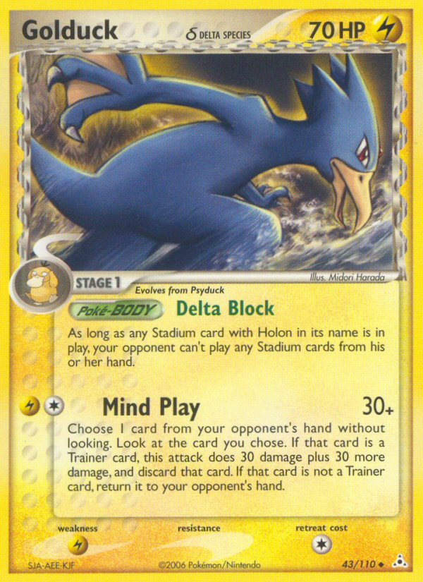 Golduck (43/110) (Delta Species) [EX: Holon Phantoms] | Galactic Gamez