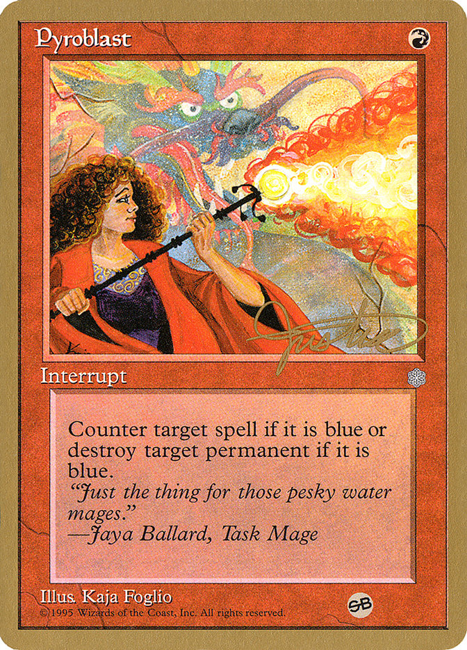 Pyroblast (Mark Justice) (SB) [Pro Tour Collector Set] | Galactic Gamez