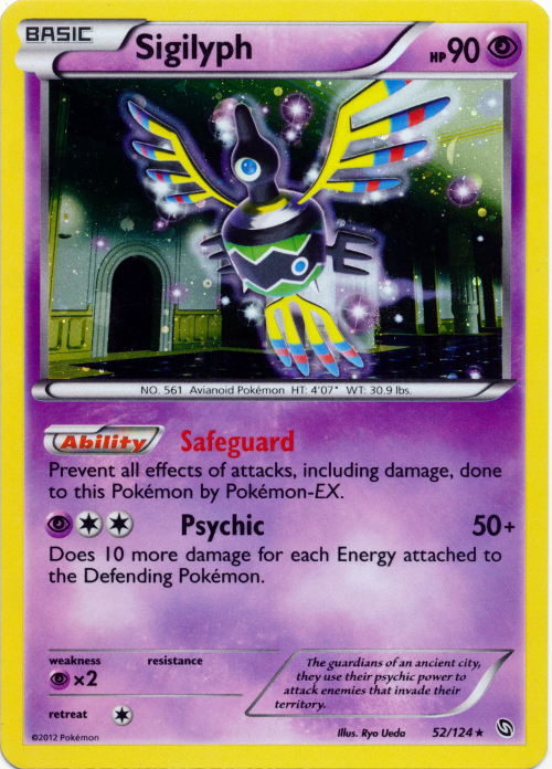 Sigilyph (52/124) (Cosmos Holo) [Black & White: Dragons Exalted] | Galactic Gamez