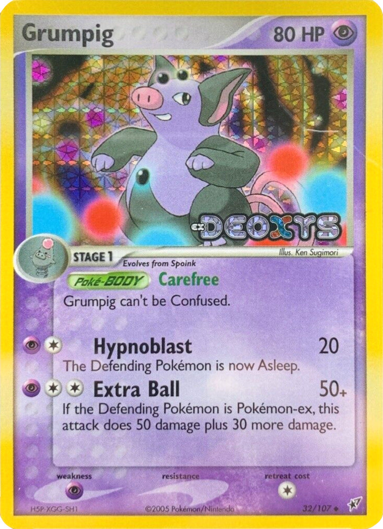 Grumpig (32/107) (Stamped) [EX: Deoxys] | Galactic Gamez