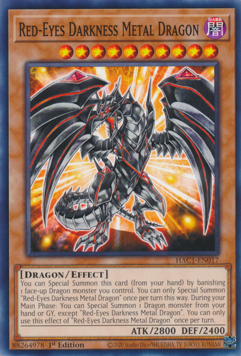 Red-Eyes Darkness Metal Dragon [HAC1-EN017] Common | Galactic Gamez