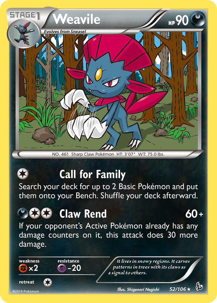 Weavile (52/106) [XY: Flashfire] | Galactic Gamez