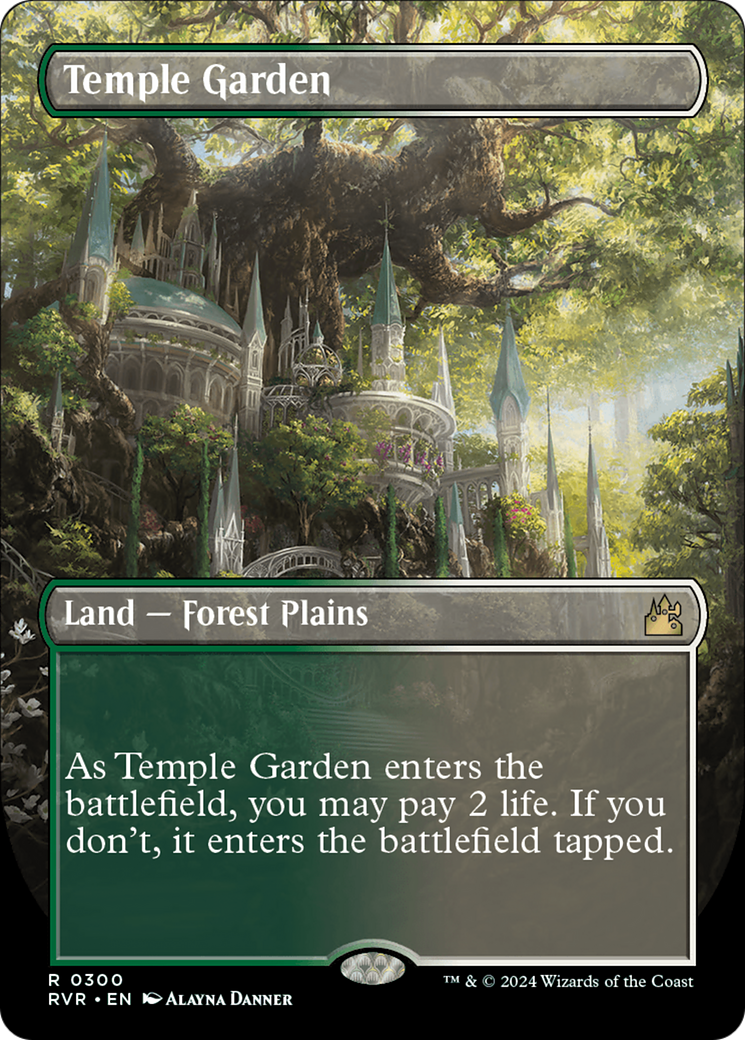 Temple Garden (Borderless) [Ravnica Remastered] | Galactic Gamez