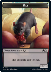 Rat // Food (0010) Double-Sided Token [Wilds of Eldraine Tokens] | Galactic Gamez