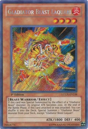 Gladiator Beast Laquari [LCGX-EN238] Secret Rare | Galactic Gamez