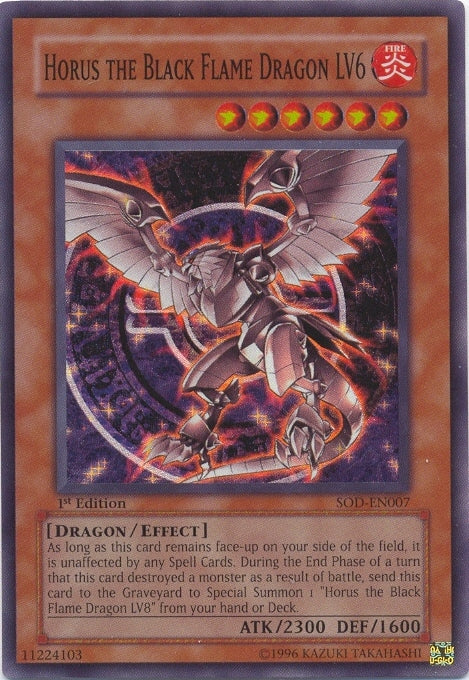 Horus the Black Flame Dragon LV6 [SOD-EN007] Super Rare | Galactic Gamez