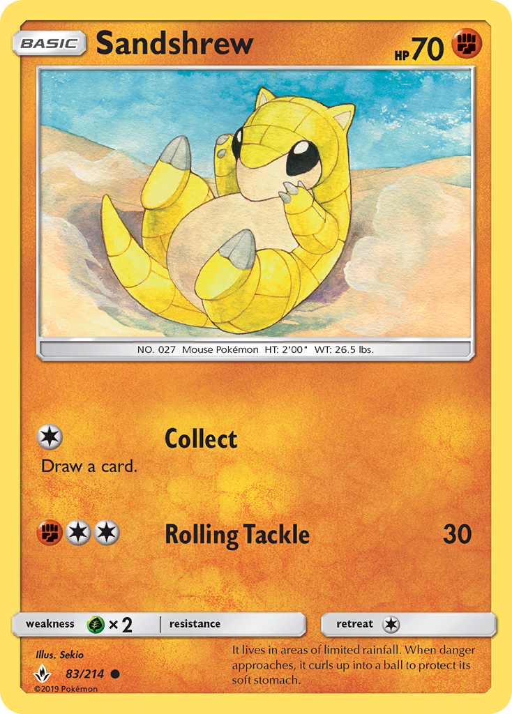 Sandshrew (83/214) [Sun & Moon: Unbroken Bonds] | Galactic Gamez