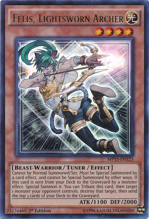 Felis, Lightsworn Archer [MP15-EN123] Ultra Rare | Galactic Gamez