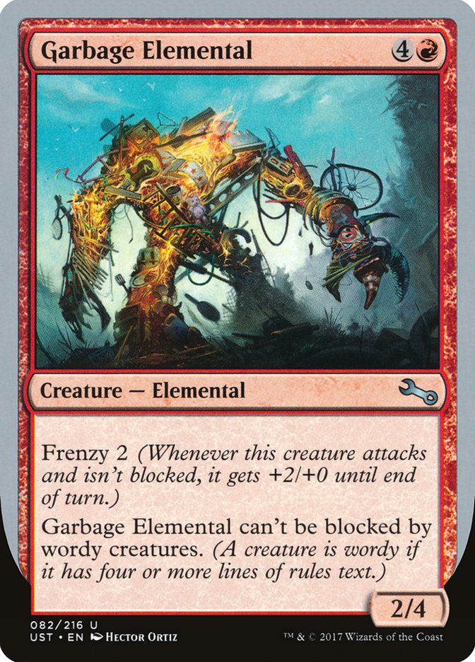 Garbage Elemental (2/4 Creature) [Unstable] | Galactic Gamez