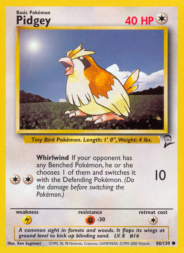 Pidgey (86/130) [Base Set 2] | Galactic Gamez